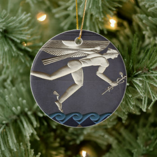 Hermes - Herald of the Greece Gods in NYC Keramik Ornament