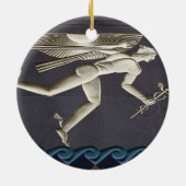 Hermes - Herald of the Greece Gods in NYC Keramik Ornament (Hinten)