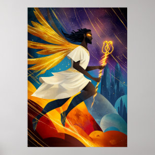 Hermes - Kubistischer Minimalistischer Legende - B Poster