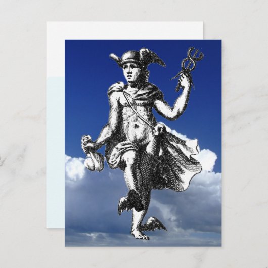 Hermes Mercury Alchemist Postkarte (Vorne/Hinten)