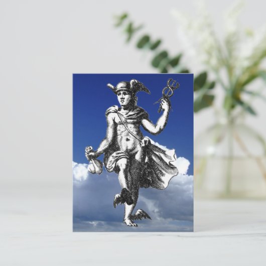Hermes Mercury Alchemist Postkarte (Stehend Vorderseite)