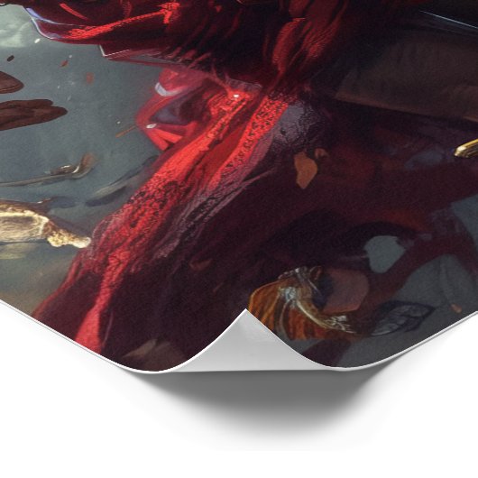 Hermes Mythology Poster mit furchterregendem Ausdr (Ecke)