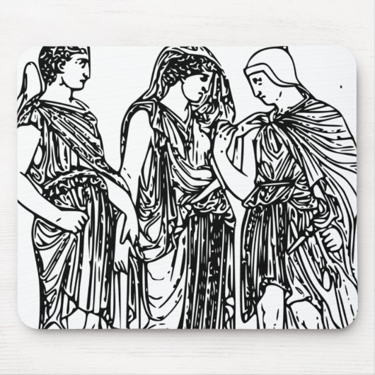 Hermes, Orpheus und Eurydice Mousepad (Vorne)