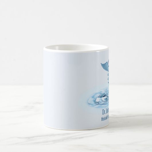 Hermes Rod Caduceus Blue Water Ripples Kaffeetasse (Mittel)