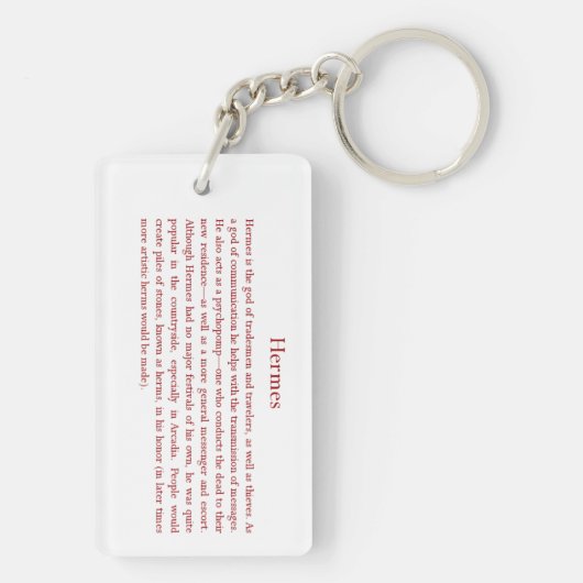 Hermes Schlüsselanhänger (Rückseite)