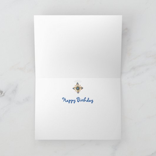 Hermes the Maltese Birthday Greeting Card Karte (Innenseite)