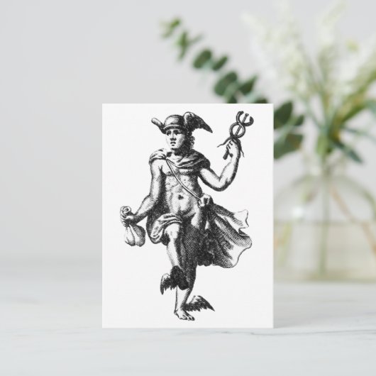 Hermes Trismegistus Alchemy Postkarte (Stehend Vorderseite)