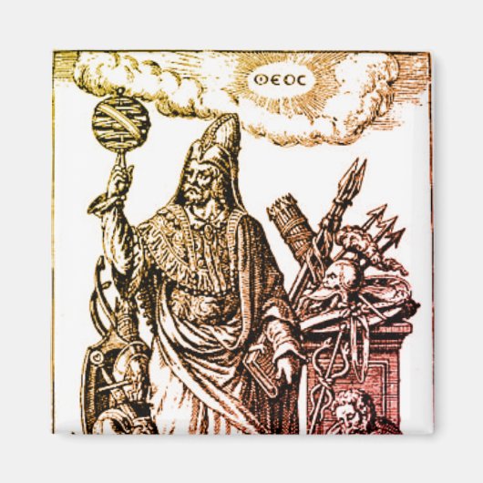Hermes Trismegistus (Hermes der Beste Dreier) Magnet (Vorne)