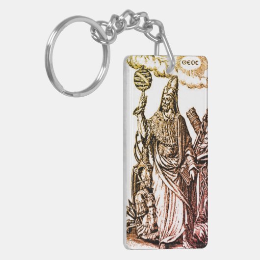Hermes Trismegistus (Hermes der Beste Dreier) Schlüsselanhänger (Vorderseite links)