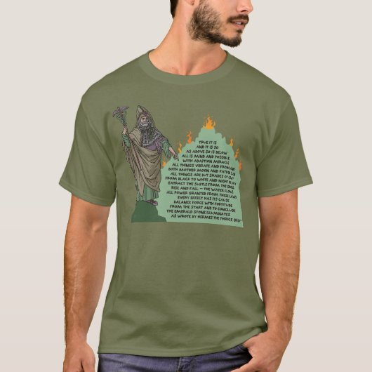 Hermes Trismegistus und die smaragdgrüne Tablette T-Shirt (Vorderseite)