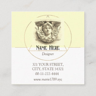 Hermes Vintag minimales Monogramm, künstliches Bei Quadratische Visitenkarte