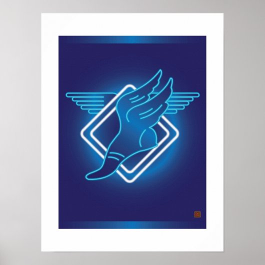 Hermes Winged Sandal-Print Poster (Vorne)
