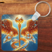 Hermes Winged Staff Schlüsselanhänger (Rückseite)