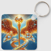 Hermes Winged Staff Schlüsselanhänger (Rückseite)