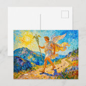 Hermes with Winged Staff and Sandals Walking a Sac Postkarte (Vorne/Hinten)