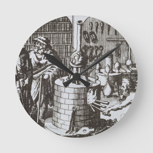 Hermetic Philosophen und Alchemist, von "Muse Runde Wanduhr (Vorderseite)