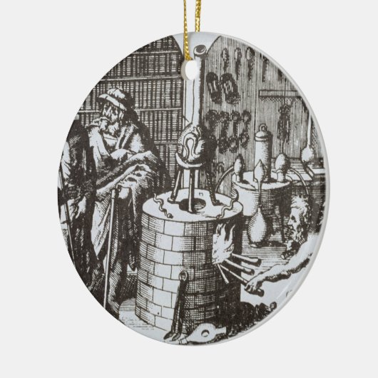 Hermetische Philosophen und ein Alchemist, von Keramikornament (Links)