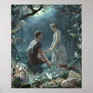 Hermia Lysander & Feen Sommernachtstraum Poster
