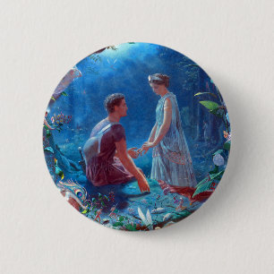Hermia und Lysander ein Sommernachtstraum Button