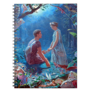 Hermia und Lysander ein Sommernachtstraum Notizblock