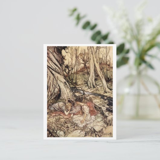 Hermia und Lysander Postkarte (Stehend Vorderseite)