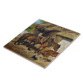 Hermine Biedermann nutzte Pferde im Stab Fliese (Seite)