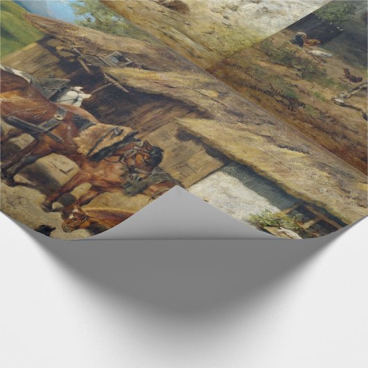 Hermine Biedermann nutzte Pferde im Stab Wr Geschenkpapier (Ecke)