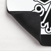 Hermine bretonne en gha du (weiß und schwarz) mousepad (Ecke)