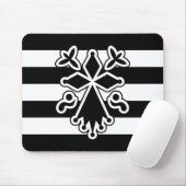 Hermine bretonne en gha du (weiß und schwarz) mousepad (Mit Mouse)