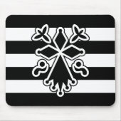 Hermine bretonne en gha du (weiß und schwarz) mousepad (Vorne)