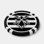 Hermine bretonne en gha du (weiß und schwarz) pokerchips (Einzeln)