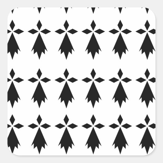Hermine Flagge Bretagne Quadratischer Aufkleber (Vorderseite)