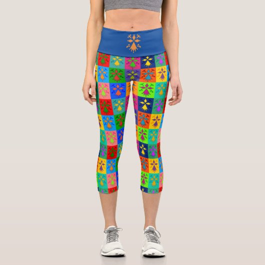 Hermine Pop Capri Leggings (Vorderseite)