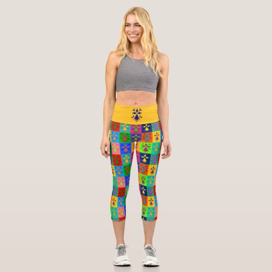 Hermine Pop Capri Leggings (Vorderseite)