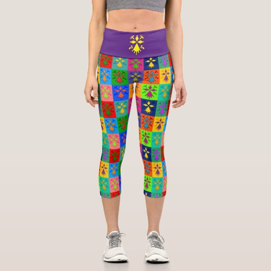 Hermine Pop Capri Leggings (Vorderseite)