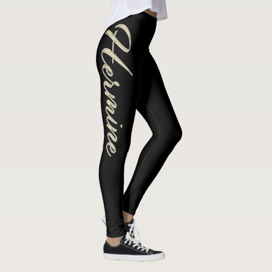 Hermine white gold Handwriting Hose Leggings (Rechts)