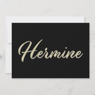 Hermine white gold Handwriting Karte