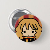 Hermione Granger Cartoon Art Button (Vorne & Hinten)