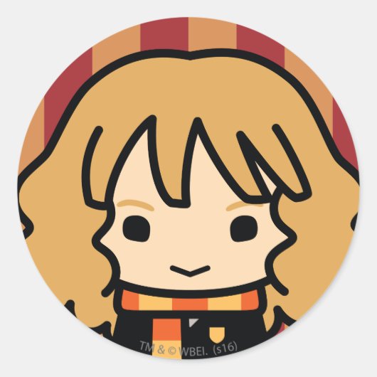 Hermione Granger Cartoon-Charakter-Kunst Runder Aufkleber (Vorderseite)