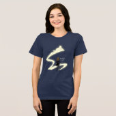 Hermione Granger Patronus Gemälde Tri-Blend Shirt (Vorderseite voll)