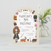 Hermione Grangers Magischer Geburtstagsfeier Einladung (Stehend Vorderseite)