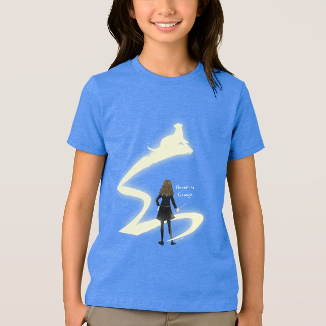 Hermione Grangers Patronus-Gemälde Tri-Blend Shirt (Vorderseite)