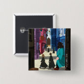 Hermione, HARRY POTTER™ & Hagrid in Diagon Alley Button (Vorne & Hinten)