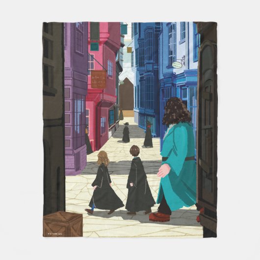 Hermione, HARRY POTTER™ & Hagrid in Diagon Alley Fleecedecke (Vorderseite)