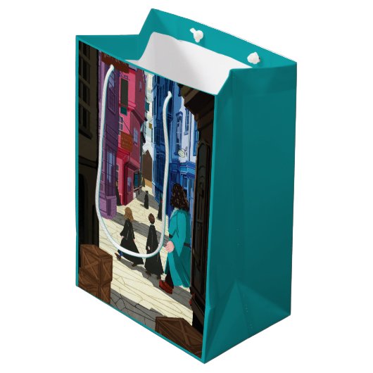 Hermione, HARRY POTTER™ & Hagrid in Diagon Alley Mittlere Geschenktüte (Vorderseite Schrägansicht)
