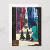 Hermione, HARRY POTTER™ & Hagrid in Diagon Alley Postkarte (Vorne/Hinten)