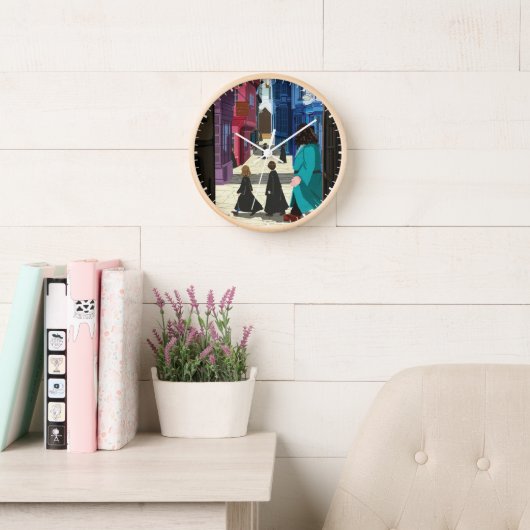 Hermione, HARRY POTTER™ & Hagrid in Diagon Alley Uhr (Lesesaal)