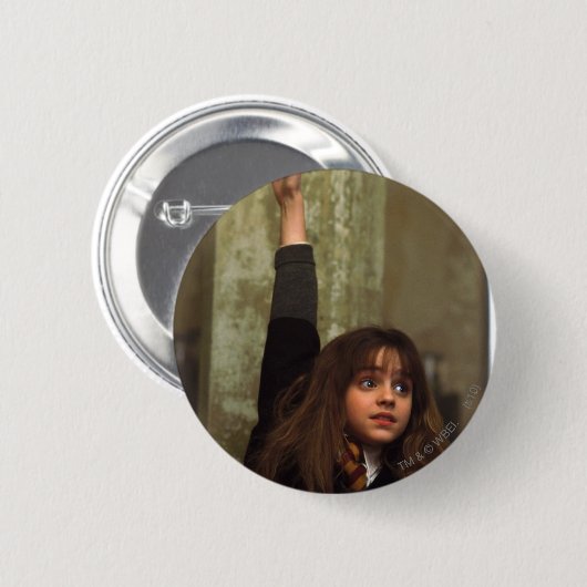 Hermione hebt Hand Button (Vorne & Hinten)