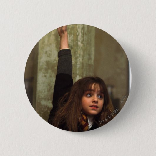 Hermione hebt ihre Hand Button (Vorderseite)