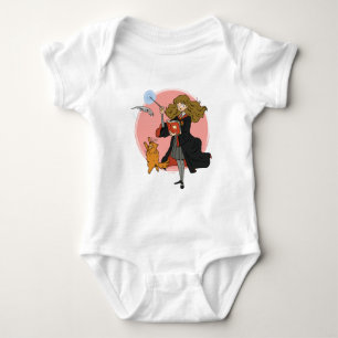 Hermione und Crookshanks Wingardium Leviosa Baby Strampler